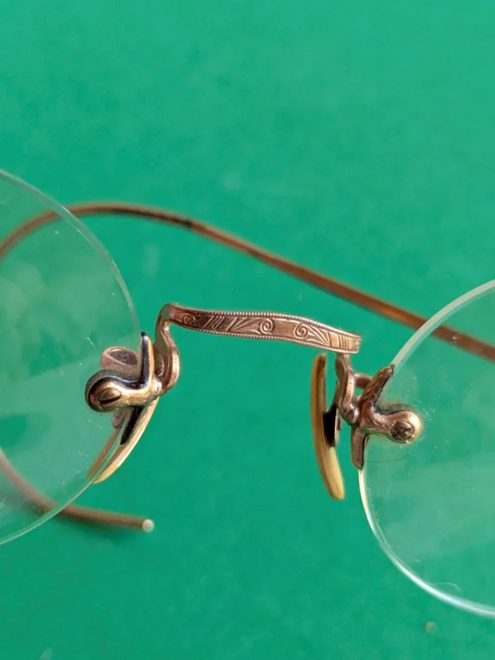 Antique Gold Filled Rimless Spectacles Eyeglasses 1920s